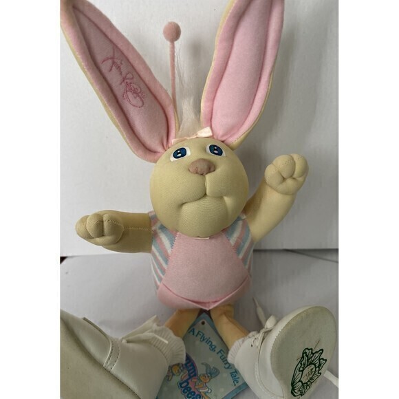 1986 Vtg. Xavier Roberts 16" Bunny‎ Bee Plush Soft Doll Pink/Blue *Tags & Shoes - Picture 5 of 5